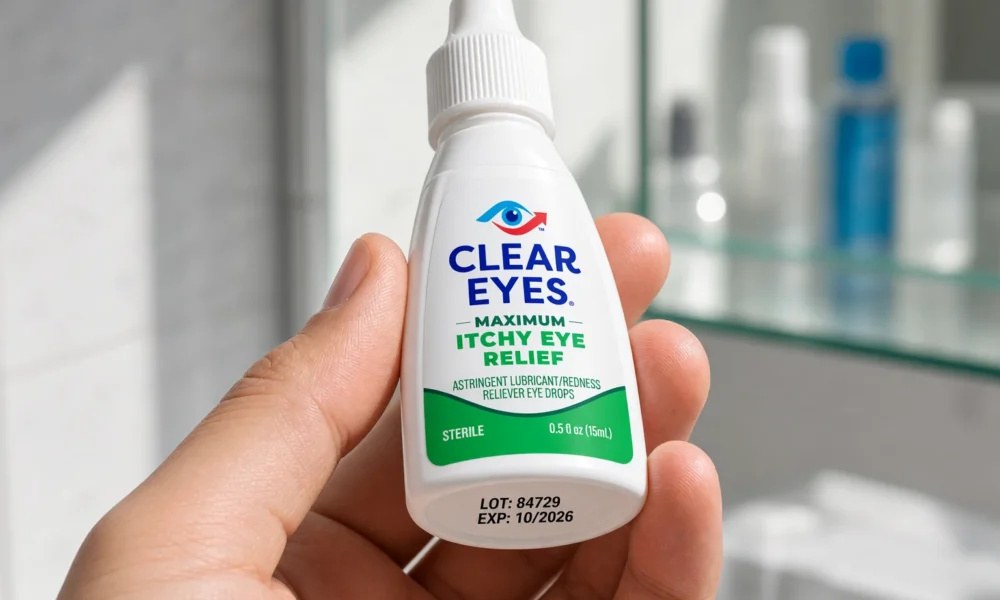 Clear Eyes Maximum Itchy Eye Relief recall lot 2552A