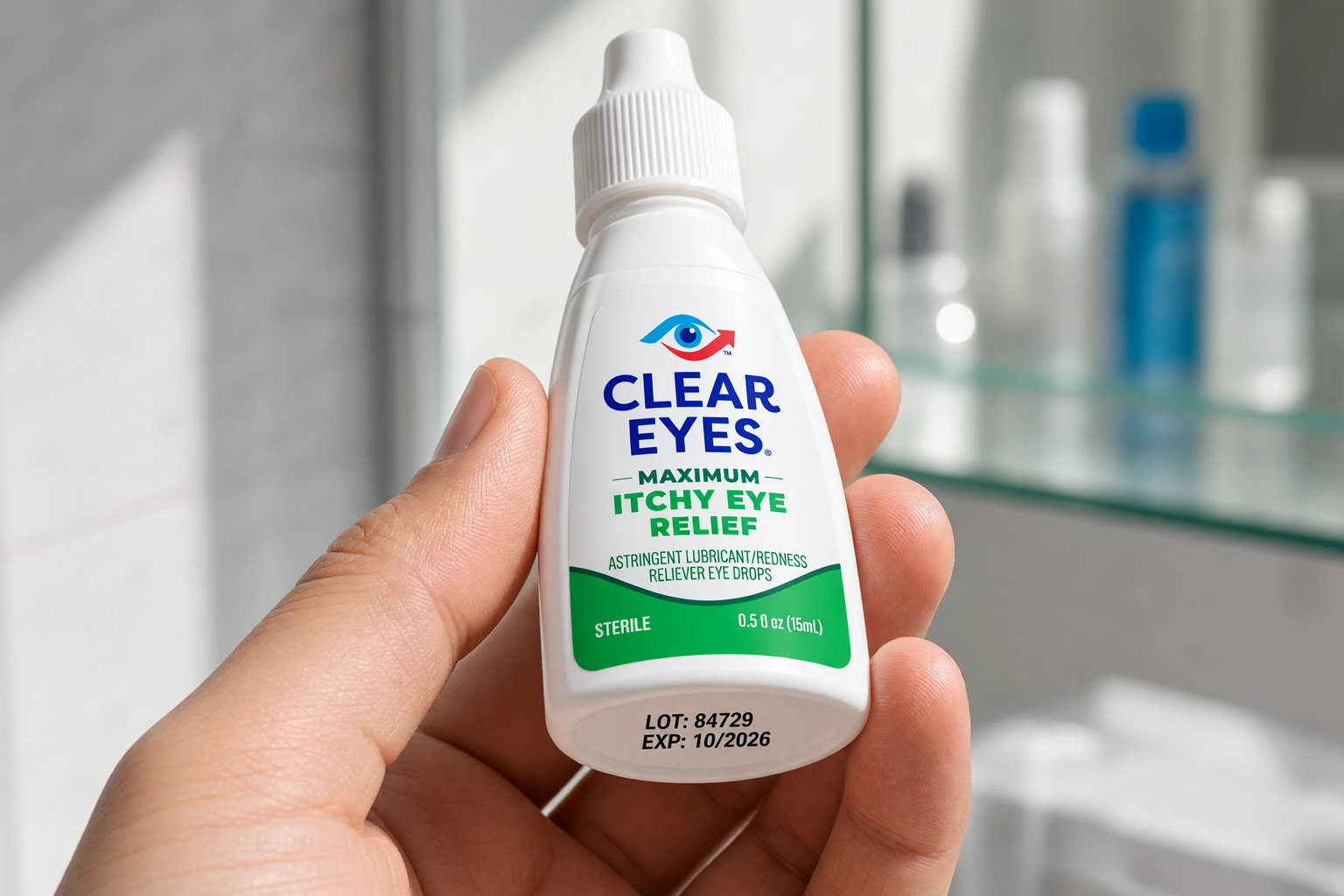 Clear Eyes Maximum Itchy Eye Relief recall lot 2552A