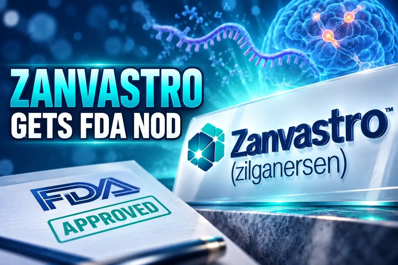 Zanvastro FDA approval Alexander disease first treatment