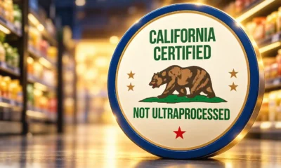 California non-ultraprocessed certified food seal Newsom