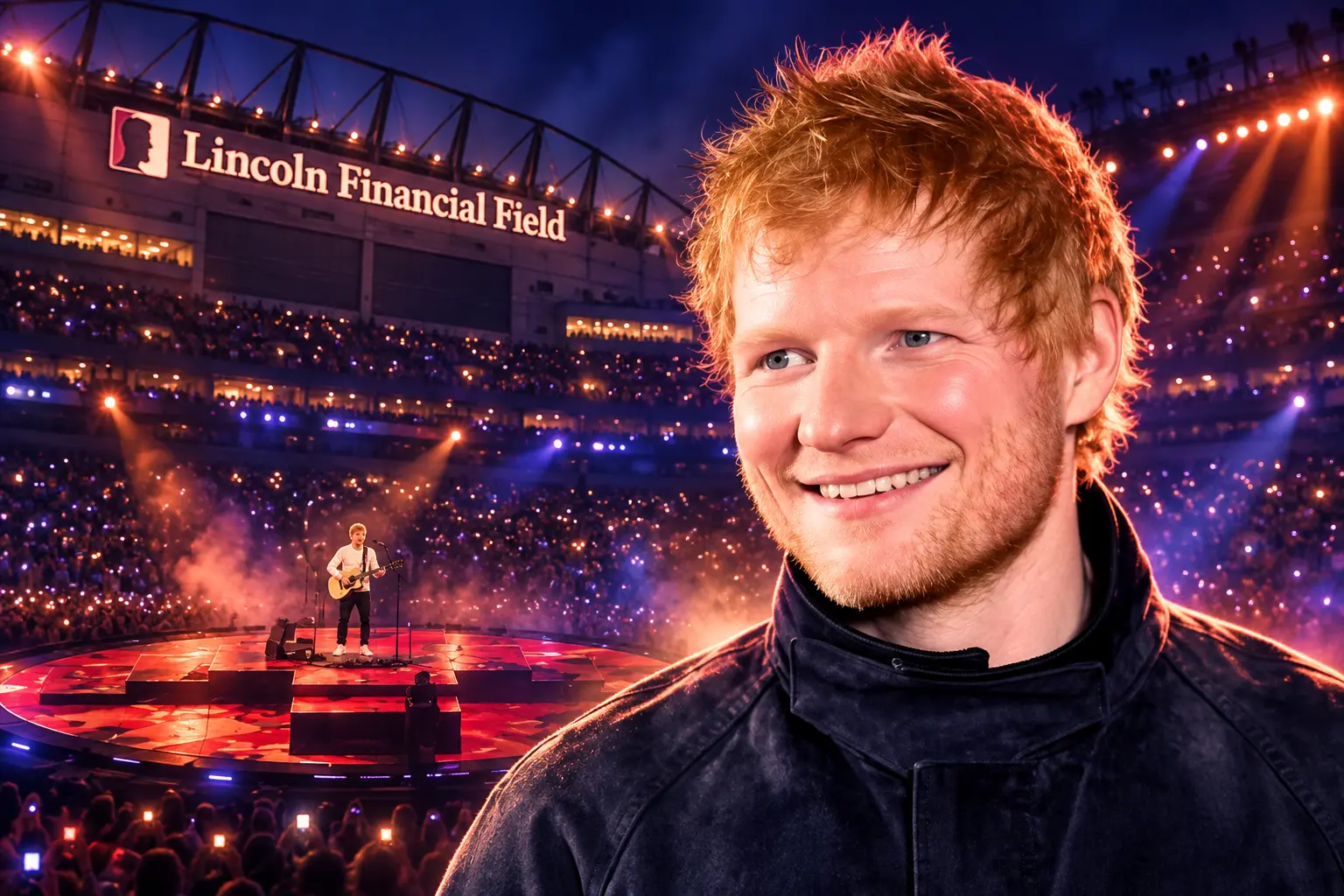 Ed Sheeran solo Loop Tour night at the Linc