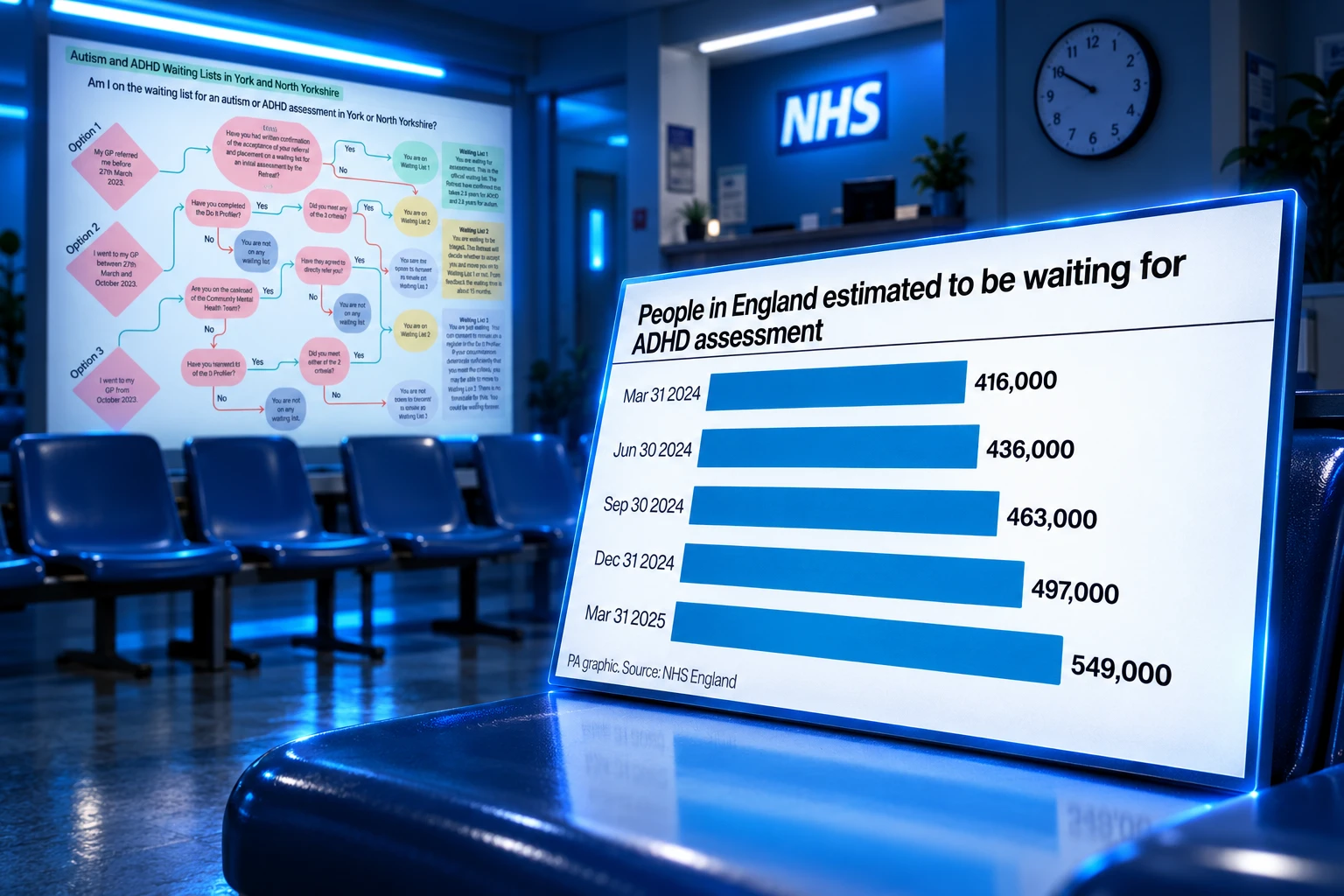 NHS West Yorkshire two-year ADHD autism assessment wait