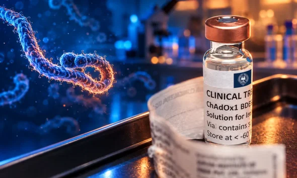 Oxford Bundibugyo Ebola vaccine trial Uganda doses